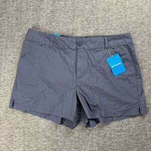 Columbia Womens Blue/Grey Casual Shorts Size 16‎ Cotton Blend New